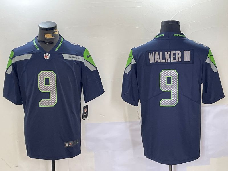 Men Seattle Seahawks #9 Walker iii Blue Second generations 2024 Nike Vapor Limited NFL Jersey style 1->seattle seahawks->NFL Jersey